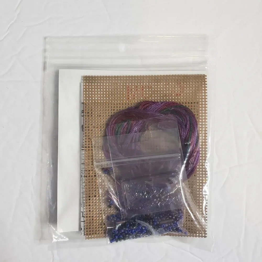 MILL HILL Royal Mauve Dragonfly Pin Counted Glass Bead Cross Stitch Kit NEW